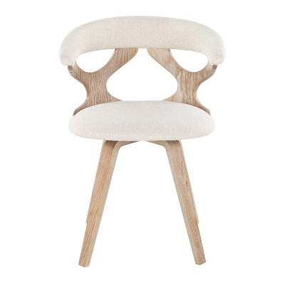 Cream White Velvet Upholstered Swivel Side Chair with Wood Frame