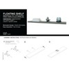 Vynxaria  47.3' Decorative Wall Shelf Set of 2 - Modern Floating Design - 4 of 4