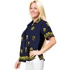LA LEELA Women's Summer Casual Blouse Shirt Solid Blouses Button Down Short Sleeve Dress Tops Tee Hawaiian Shirts for Women - 3 of 3