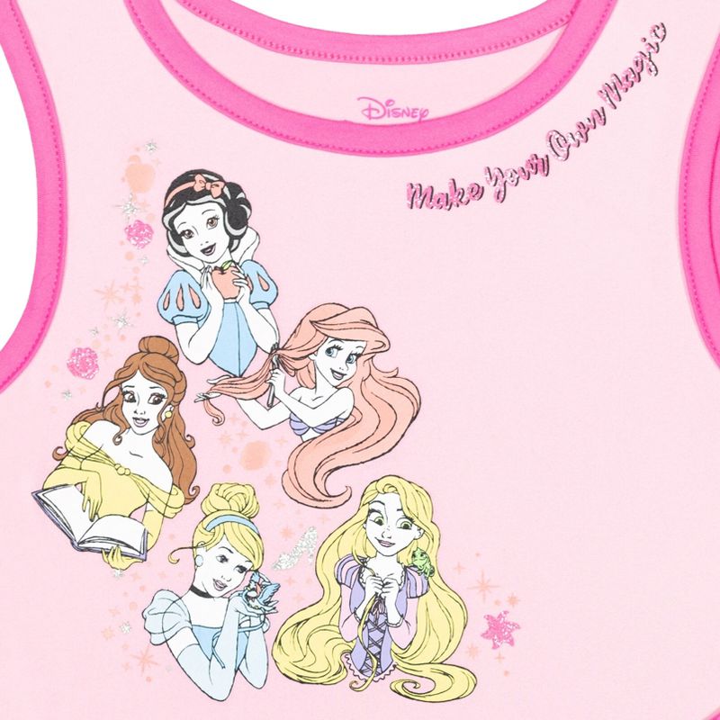 Disney Princess Ariel Snow White Rapunzel Belle Cinderella Big Girls 2 Pack Dresses multicolor / pink , 3 of 7