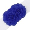 INSPIRE CHIC Women's Large Chiffon Rose Double-Flower Elastic Stretch Wide Corset Waist Belt 1 Pc - 2 of 4