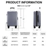Hardside Expandable Spinner Luggage, 3 Piece Luggage Sets with Spinner Wheels, Expandable Hardside Travel Luggage w/Telescopic Handles 20"/24"/28" - 2 of 4