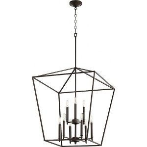 Quorum Lighting Gabriel 9-Light 2-Tier Entry Pendant, Oiled Bronze, 24W x 29.5H, Dry Rated - 1 of 1