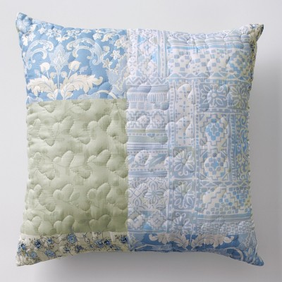 Lakeside Madeleine Patchwork Vermicelli Quilted Decorative Accent Pillow