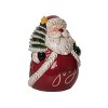 Transpac Ceramic 10.25 in. Multicolored Christmas Vintage Santa Cookie Jar - 2 of 4