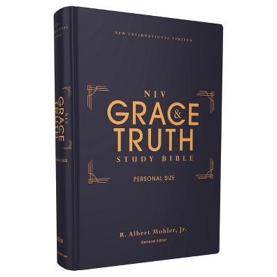Niv, the Grace and Truth Study Bible (Trustworthy and Practical Insights), Personal Size, Hardcover, Red Letter, Comfort Print - by  Zondervan
