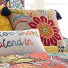 Jules Crewel Flower Decorative Pillow - Levtex Home - image 3 of 4