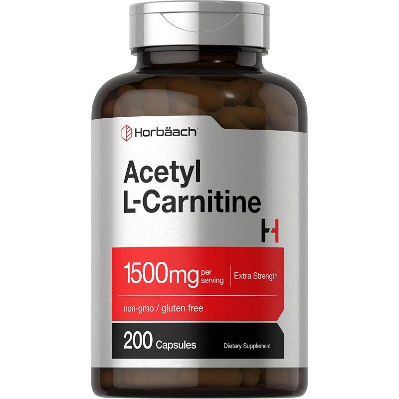Horbaach Acetyl L Carnitine 1500mg (ALCAR) | 200 Capsules, 1 of 4