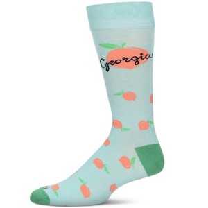Memoi Men's Georgia Bamboo Crew Socks Aqua 10-13 - 1 of 2
