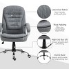 TopComfy Accent Chairs High Back Home Office Chair Executive Computer Chair with Adjustable Height Comfort Chair for Office, Gray, 25.3"*29.5"*43.8" - 4 of 4