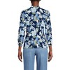 Lands' End Women's Lightweight Jersey Button Pintuck Top - 2 of 3