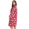Dreamcrest Womens Snap-Front House Coat Flannel Duster Nightgown with Pockets - 2 of 3