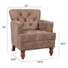 APRILSOUL34.00"Hengming Living leisure Upholstered Fabric Club Sofas - 2 of 4