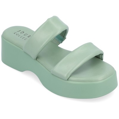 Journee Collection Womens Veradie Slip On Platform Sandals