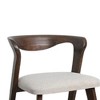 Royal Hampton Dining Side Chair Set of 2, Ivory Seat, Walnut Brown Rubberwood - 4 of 4