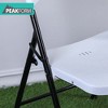 Peakform Fully Assembled Durable Ergonomic Lightweight Plastic Foldable Chair with Metal Frame for Indoor or Outdoor Use, 4 Pack, White - image 4 of 4