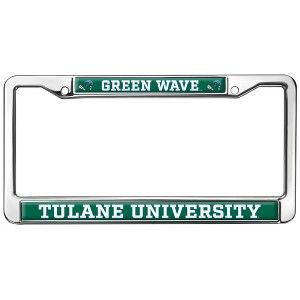 Tulane University Green Wave Logo Full Size Standard License Plate Metal Frame - 1 of 4