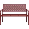 GRANDPATIO Carved-back Floral Garden Bench - 3 of 4
