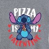 Women's - Lilo and Stitch - Pizza Is My Valentine Short Sleeve Graphic T-Shirt - 2 of 4