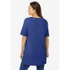 Woman Within Plus Size Perfect Short-Sleeve Boatneck Tunic - 3 of 4