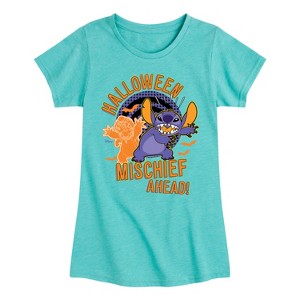Girls' - Disney - Lilo & Stitch Fitted Short Sleeve Graphic T-Shirt - 1 of 4