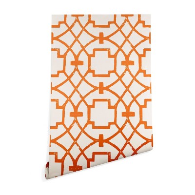 2" x 8" Caroline Okun Geometric Umbria Wallpaper Burnt Orange - Deny Designs