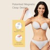 Niidor Women's Invisible Strapless Bra Backless Sticky Bra Upgrade Magnetic Clasp Adhesive Bra New Craft Lace Silicone Bras with Thong Underwear - 2 of 4