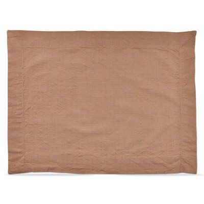 tagltd Threads Slub Blush Cotton Placemat, 19"L x 14.5"W, 2" Hem