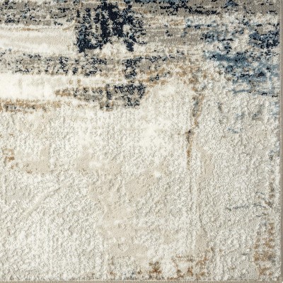 Luxe Weavers Blue Abstract 6' x 9' Stain-Resistant Area Rug