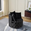 Velvet Upholstered Swivel Chair for Living Room - 4 of 4