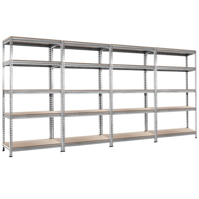 Costway 5-Tier Metal Storage Shelves 73'' Garage Rack W/Adjustable Shelves