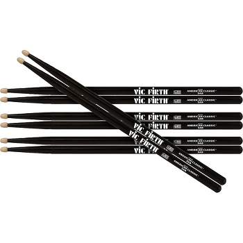 Vic Firth Buy 3 Pairs of Black Drum Sticks, Get 1 Free