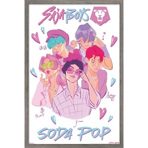 Trends International Netflix KPop Demon Hunters (2025) - Saja Boys Soda Pop Framed Wall Poster Prints - 1 of 4