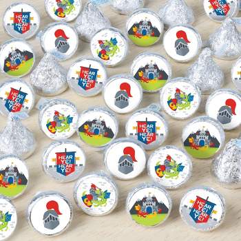 Big Dot of Happiness Calling All Knights and Dragons - Medieval Party or Birthday Party Small Round Candy Stickers - Party Favor Labels - 324 Count