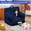 23x23x21in Kids Velvet Foam Sofa - Playful Portable Lounge Chair for Reading & Napping - All Ages Bean Bag Couch - 2 of 4