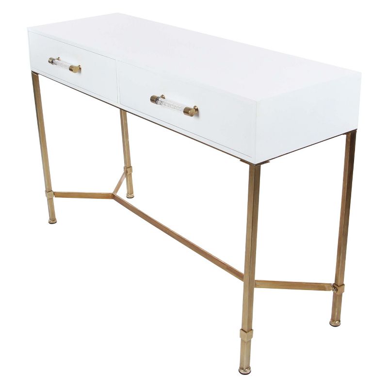 Metal and Wood Rectangular Console Table Olivia &#38; May, 4 of 10