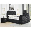 Gulches Contemporary Oval Nightstand Faux Marble Top, Faux Crystal Tufted, 2 Drawers, 31.0"x19.0"x24.3"H - 3 of 4