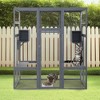 Sevobal Pet Carriers, Cat Cages Enclosure with Platforms and Lock, Cats Crate Large Exercise Place Ideal for 1-3 Cats, Gray, 62.5"*32.35"*70" - 2 of 4