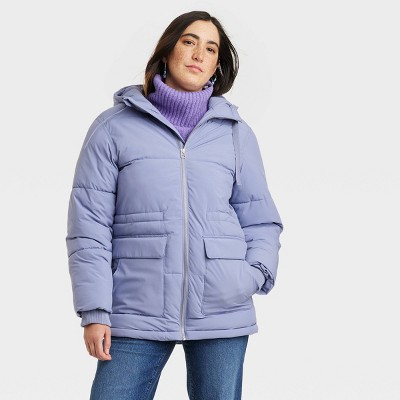 Women's Puffer Jacket - Universal Thread™ Purple Xl : Target