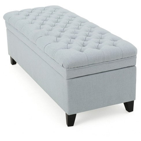 blue storage ottoman set