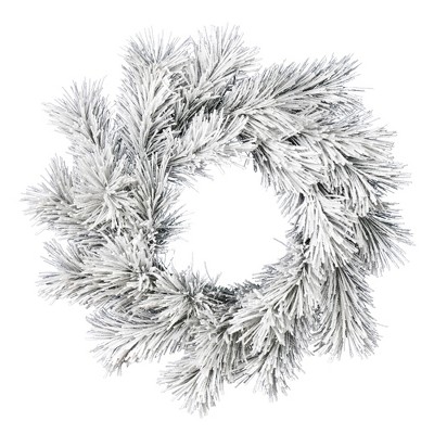 Vickerman Frosted Beckett Pine Artificial Christmas Wreath