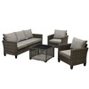XIZZI Outdoor Sectional Sofa Set, Modular Outdoor Gray Wicker Sofa Set with Optional Solar Table, Ottomans or Fire Pit in 6 Colors, All-Weather Design - 2 of 4