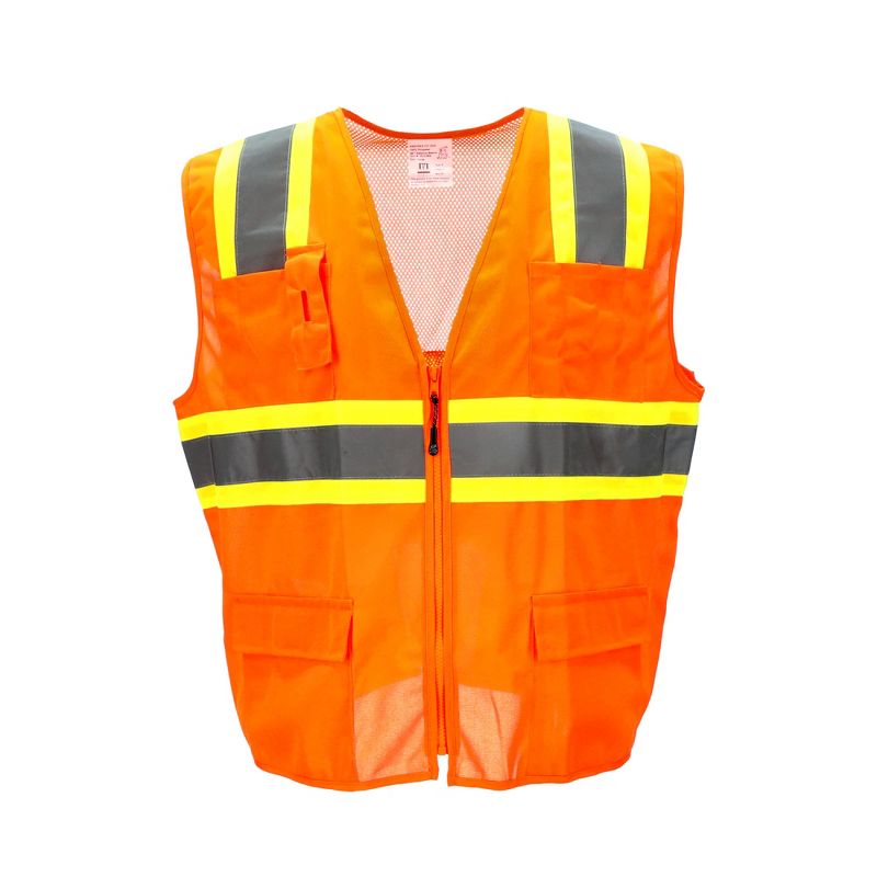 RefrigiWear Hi Vis Safety Orange Work Vest, 1 of 8