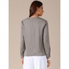 INSPIRE CHIC Women's Satin Casual Pleated Cowl Neck Puff Long Sleeve Dressy Office Work Shirt - 4 of 4