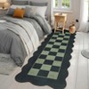 Modern Checkered Bordered Area Rug Machine Washable Rug - 3 of 4