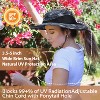 Tirrinia Women’s Wide Brim Sun Hat with Ponytail Hole, UPF 50+ Boonie Cap for Fishing Safari Hiking, Lightweight Breathable Adjustable Hats - 4 of 4