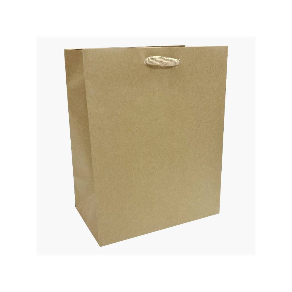 Bows And Sparkles 4pk Small Gift Bag Kraft Natural