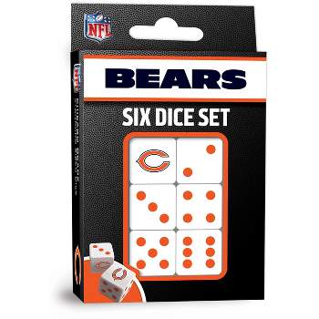 MasterPieces Officially Licensed NFL Chicago Bears - 6 Piece D6 Gaming Dice Set Ages 6 and Up