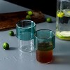 Slickblue Set of 4 Double Wall Highball Glasses - 10 oz - Blue / Light Amber - 3 of 4