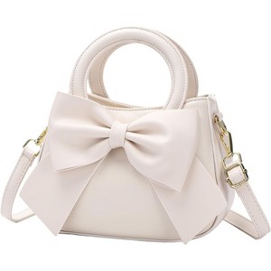 Purses for Women Crossbody Bag, Vegan Leather with Top Carry Handle and Cute Bow Knot - 1 of 4